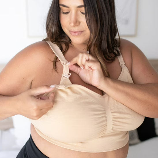 🤱 Soutien-gorge maternité sans armatures – respirant, clips d’allaitement, maintien anti-relâchement