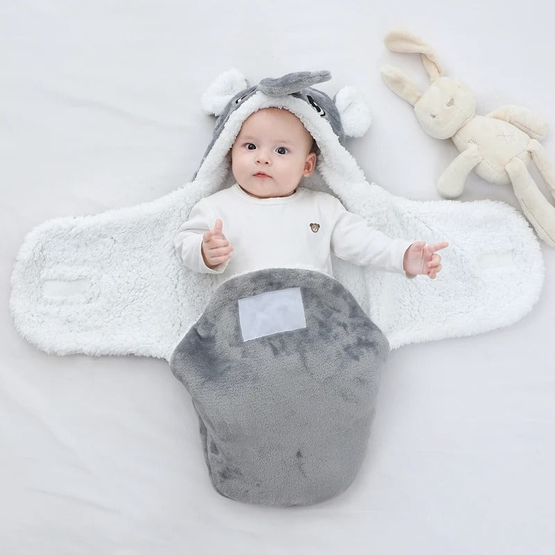❄️ Cocoon Sleeping Bag Autumn-Winter – 0-9 months – Flannel &amp; fleece – Warm &amp; Soft 