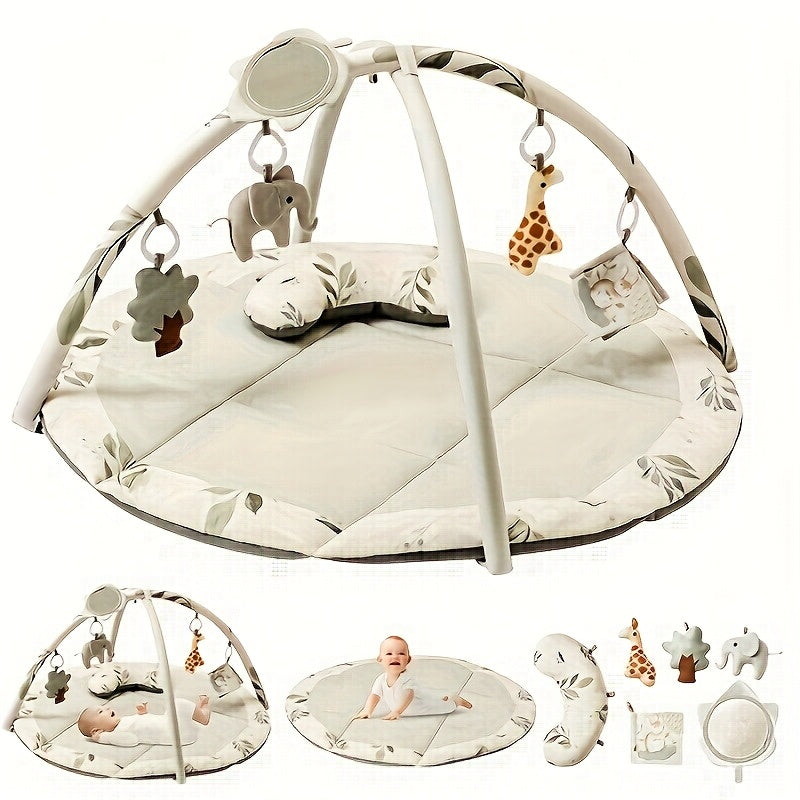 Fortella Tapis de Jeu et dveil pour Bb  Matelas dActivit avec 5 Jouets Amovibles et Coussin  Grand Tapis Sensoriel pour Sol  Essentiel pour Nouveauns 036912 Mois  Ide Cadeau de Naissance